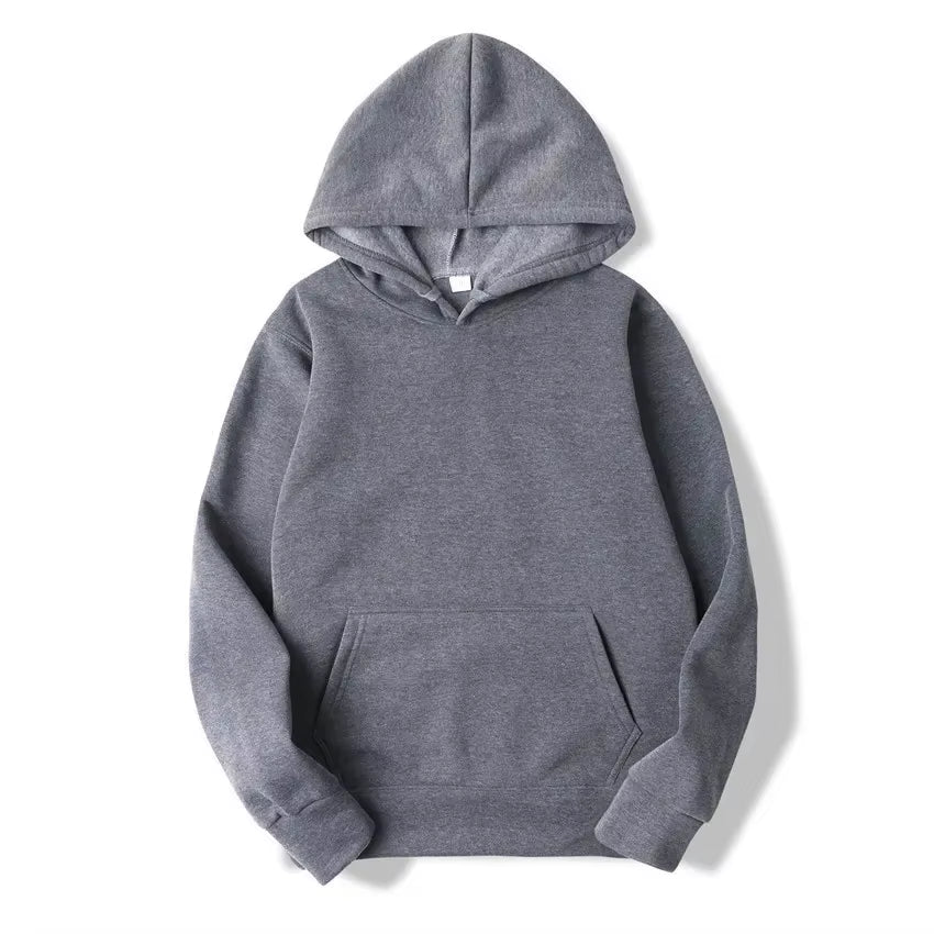 Men's Solid Color Hooded Sweatshirts - Trendy Streetwear for All Seasons
