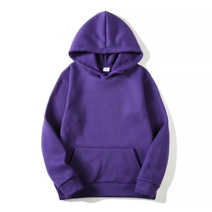 Men's Solid Color Hooded Sweatshirts - Trendy Streetwear for All Seasons